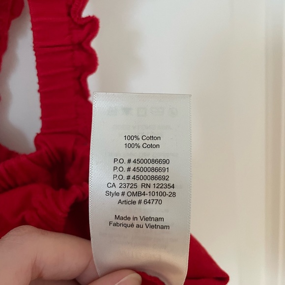 Wilfred Ruffle Strap Crop Top Red XXS - Picture 5 of 6